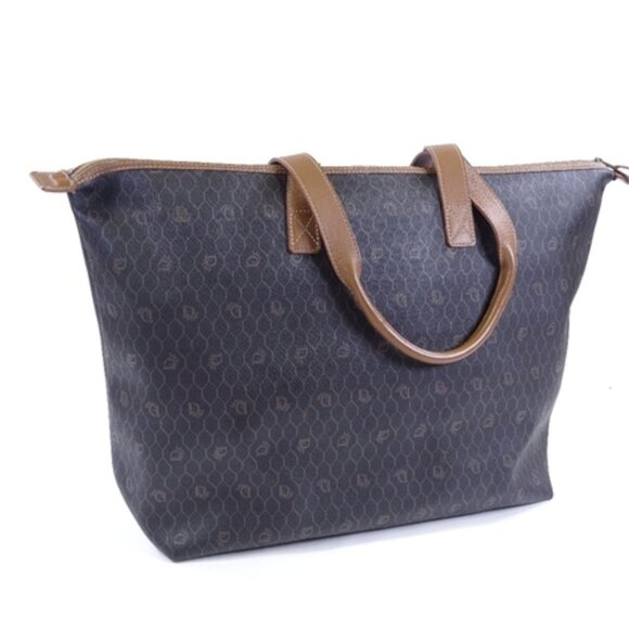 SOLD- Authentic CHRISTIAN DIOR Honeycomb Monogram Tote - Picture 2 of 16